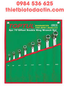 8PCS 75° Offset Double Ring Wrench Set