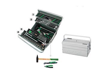99PCS Professional Mechanical   Tool Set  W/3-Drawer Tool Chest  Satin Chrome
