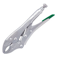 Curved Jaw Locking Pliers with Wire Cutters
