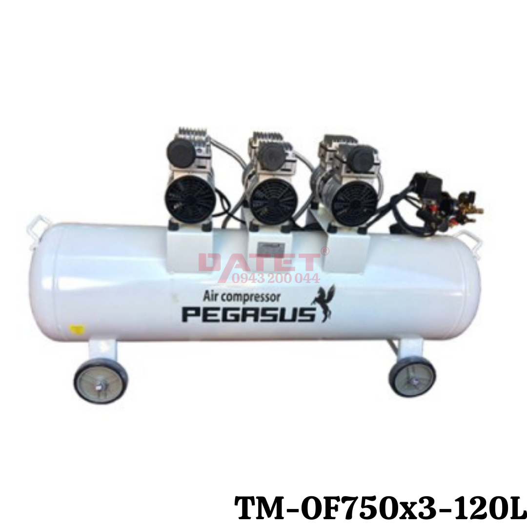 Máy nén khí không dầu, giảm âm Pegasus TM-OF750x3-120L