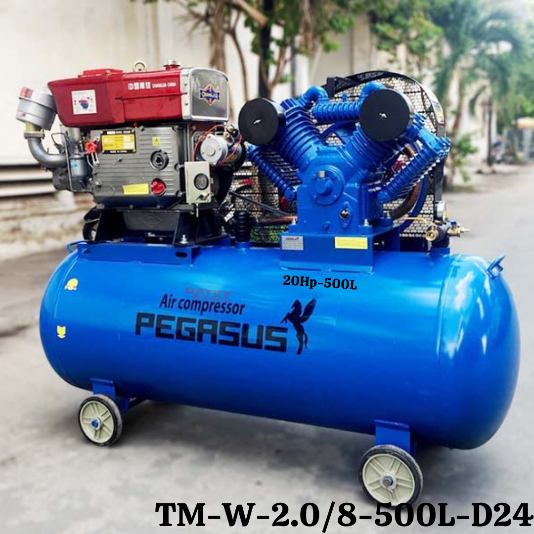 Máy nén khí chạy bằng dầu Diesel Pegasus TM-W-2.0/8-500L-D24