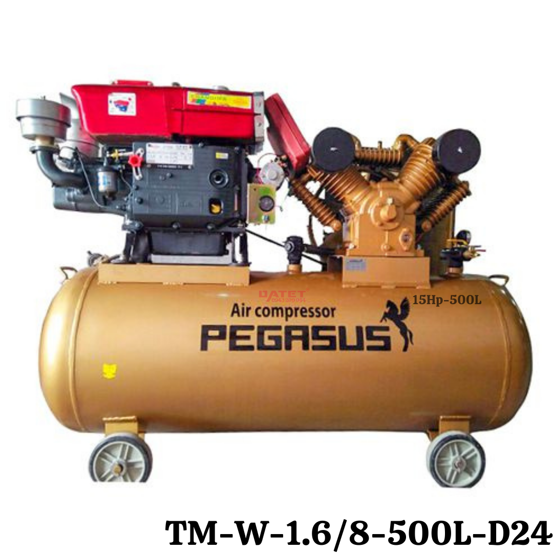 Máy nén khí chạy bằng dầu Diesel Pegasus TM-W-1.6/8-500L-D24