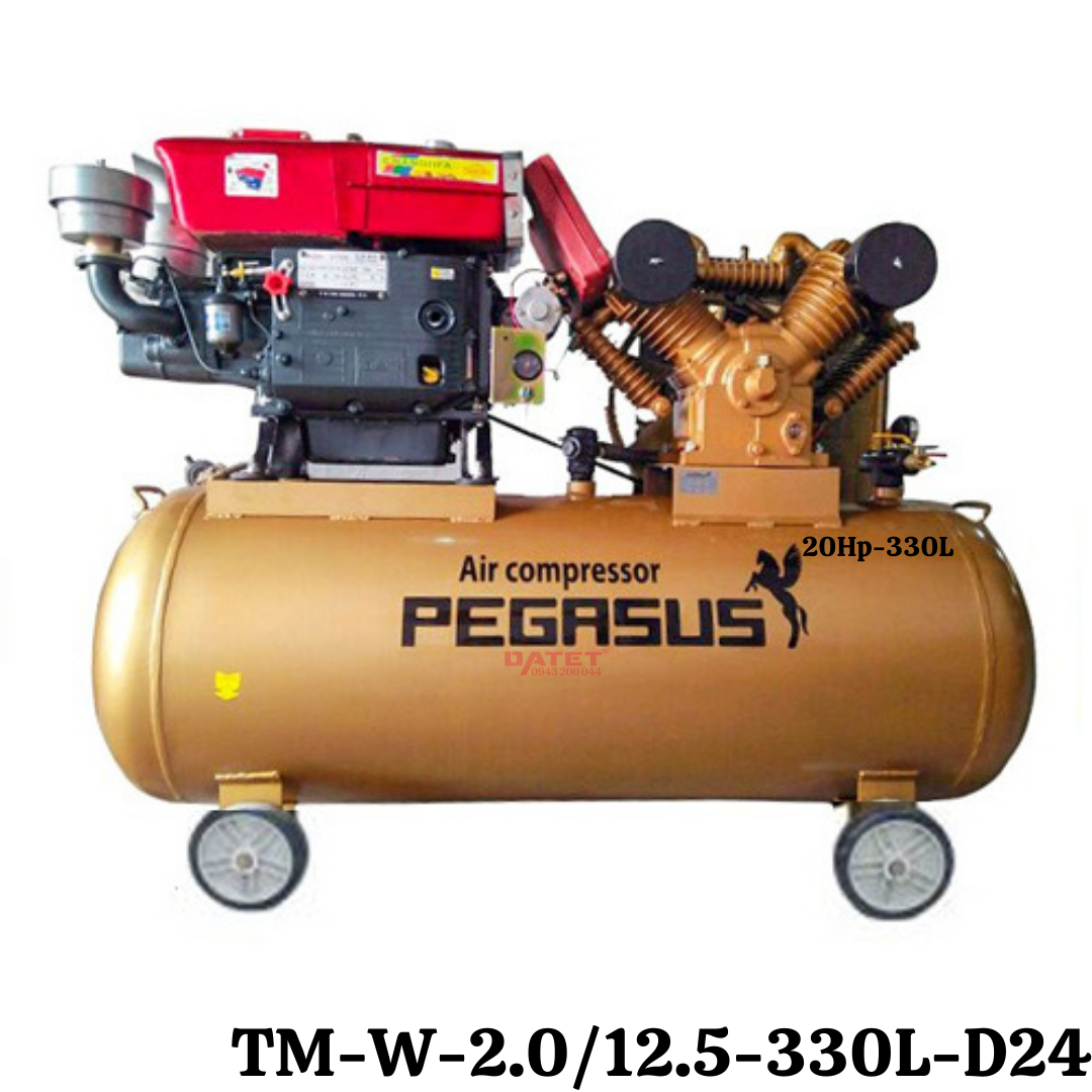 Máy nén khí chạy bằng dầu Diesel Pegasus TM-W-2.0/12.5-330L-D24