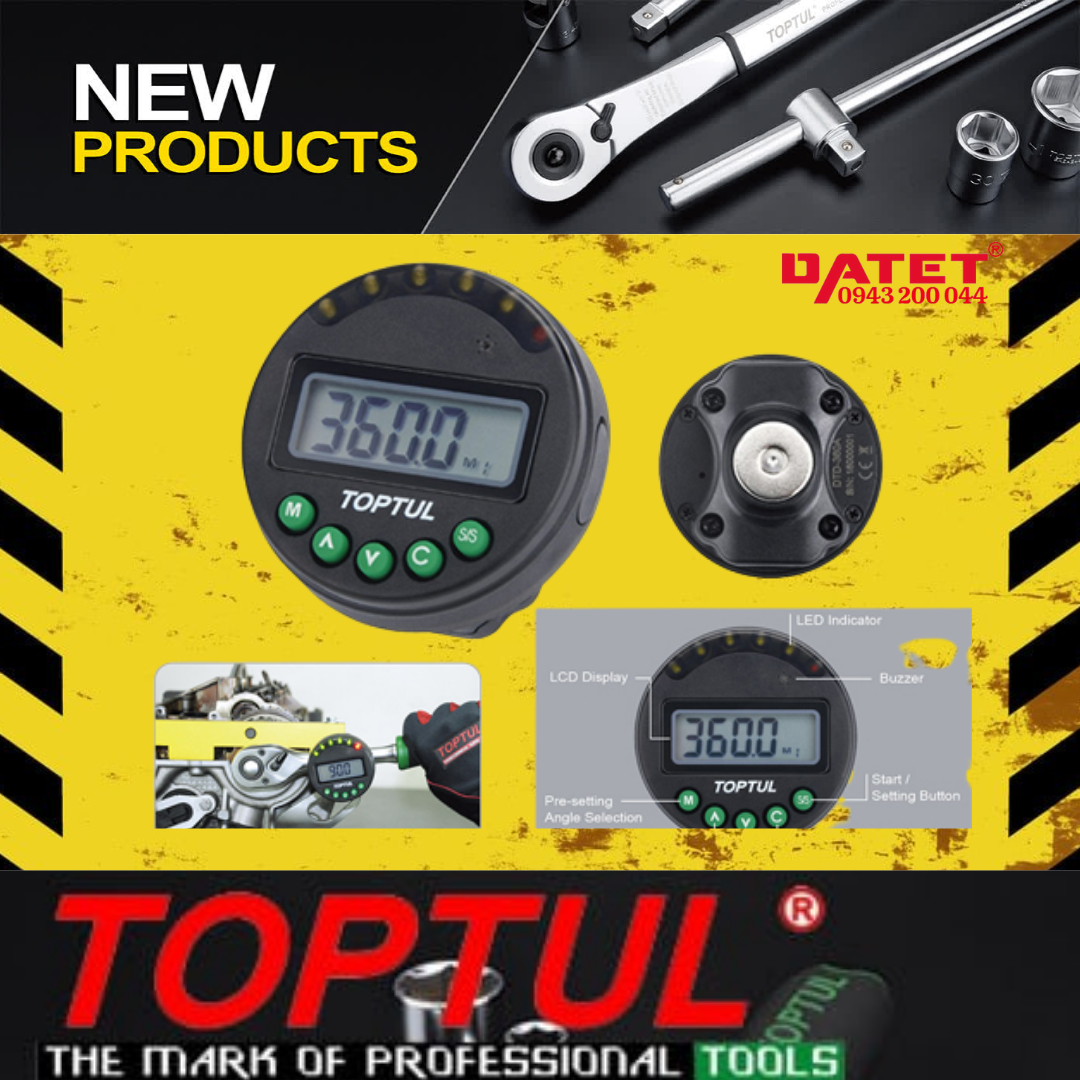 Đồng hồ đo góc và lực xiết Toptul DTD-360A